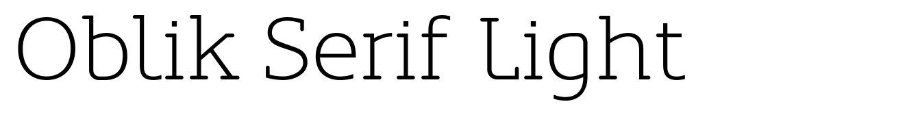 Oblik Serif Light